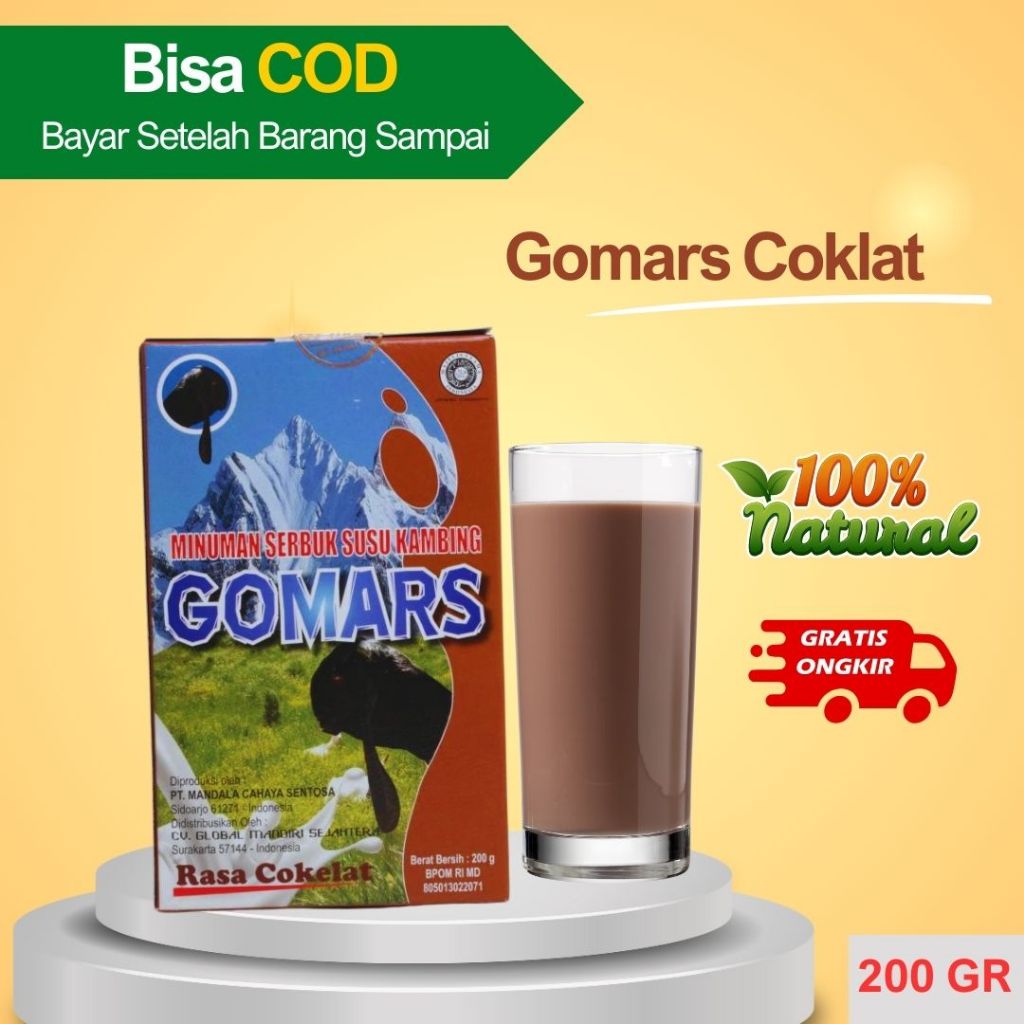 

Susu GOMARS Rasa Coklat Etawa Premium - isi 200 gram