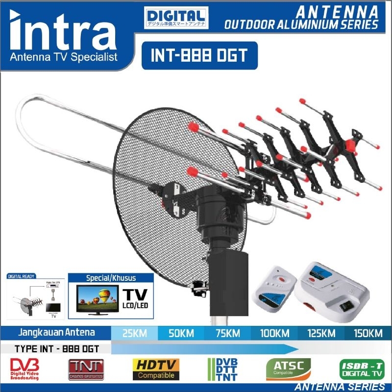 Antena Remote Digital Intra INT-888 Antena TV Digital Intra
