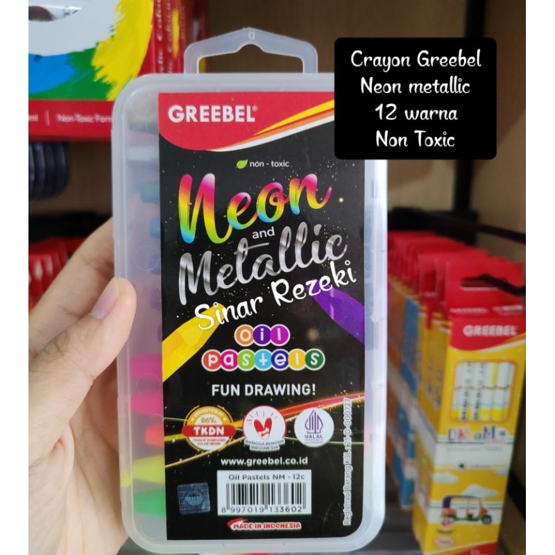

12 warna!!Crayon oil pastels greebel neon and metallic/crayon oil pastels greebel