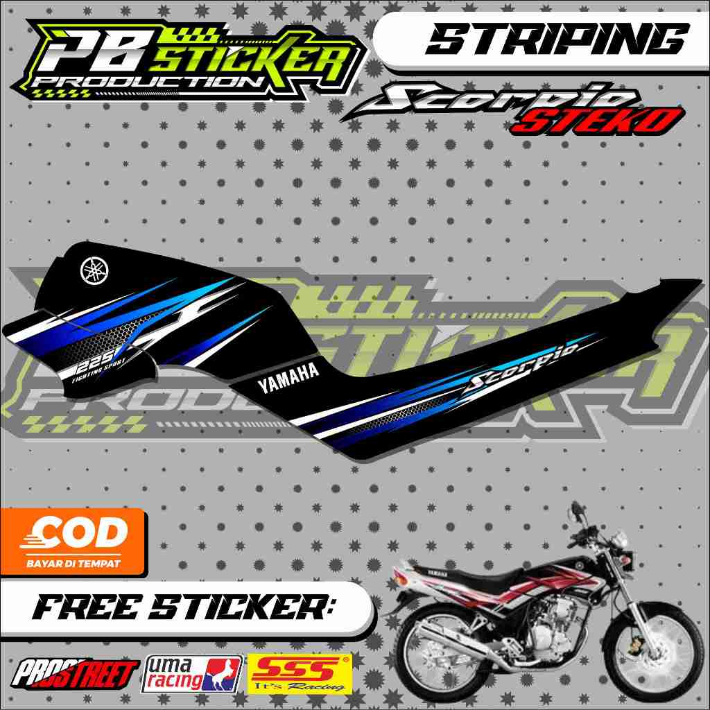 STRIPING YAMAHA SCORPIO STEKO / STRIPING VARIASI SCORPIO STEKO