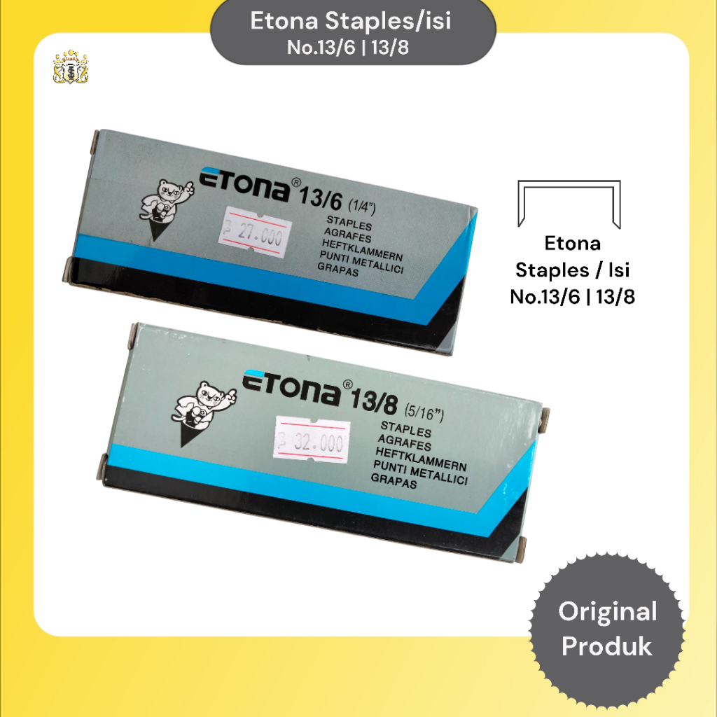 

Etona Isi Stapler No.13/8 | 13/6 Isi 5000 pcs Serbaguna