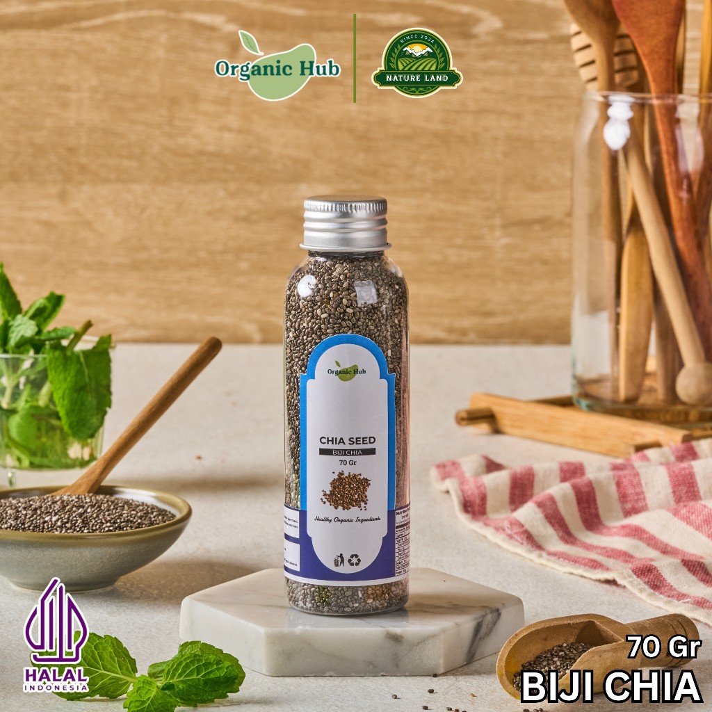 

Organic Hub Chia Seed Black Chiaseed Original Kualitas Premium Untuk Diet 70 gr
