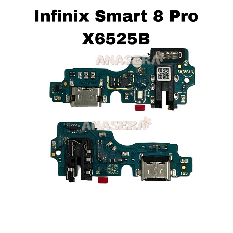 Papan Cas ori / Pcb Cas Conector Cas Infinix Smart 8 Pro X6525B + ic