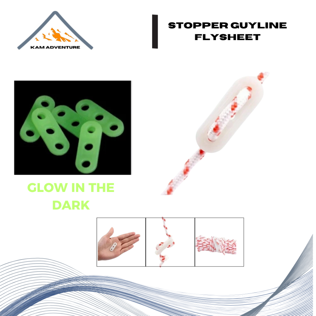Stopper buckle tali tenda camping outdoor - guyline stopper tali tenda camping - guyline
