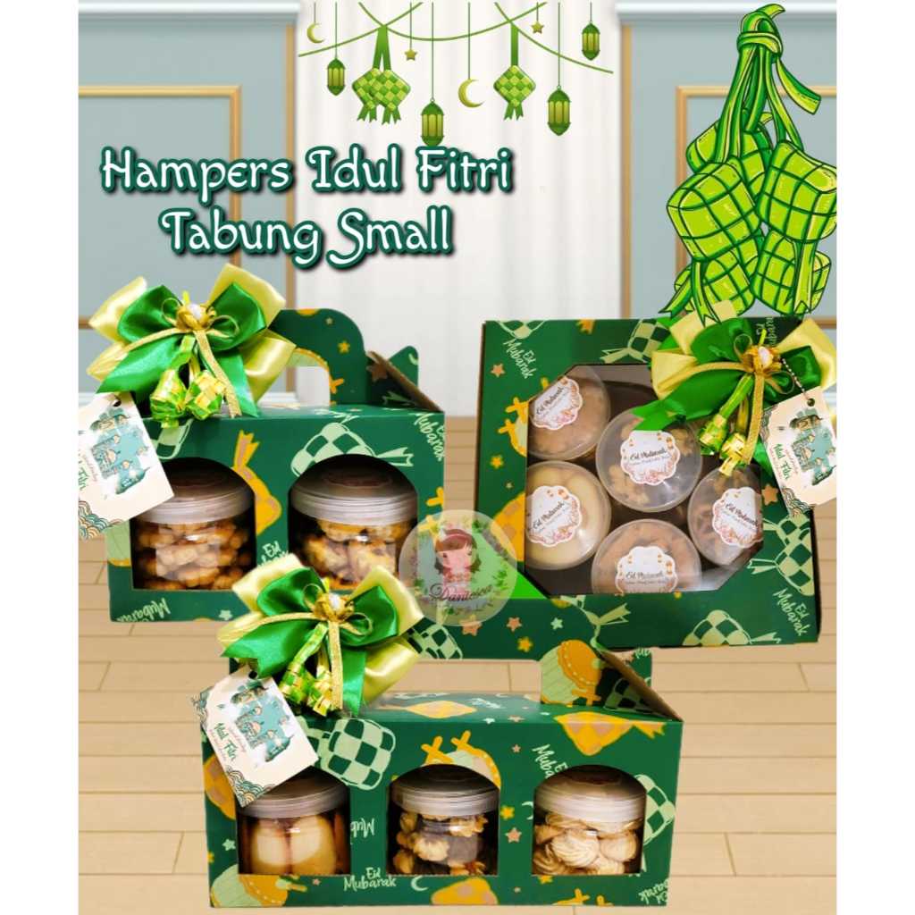 

.Hampers Paket Kue Lebaran Isi 2 Tabung Kue Kering Nastar Keju , Sagu Keju, Semprit , Lidah Keju ( DS bgr)