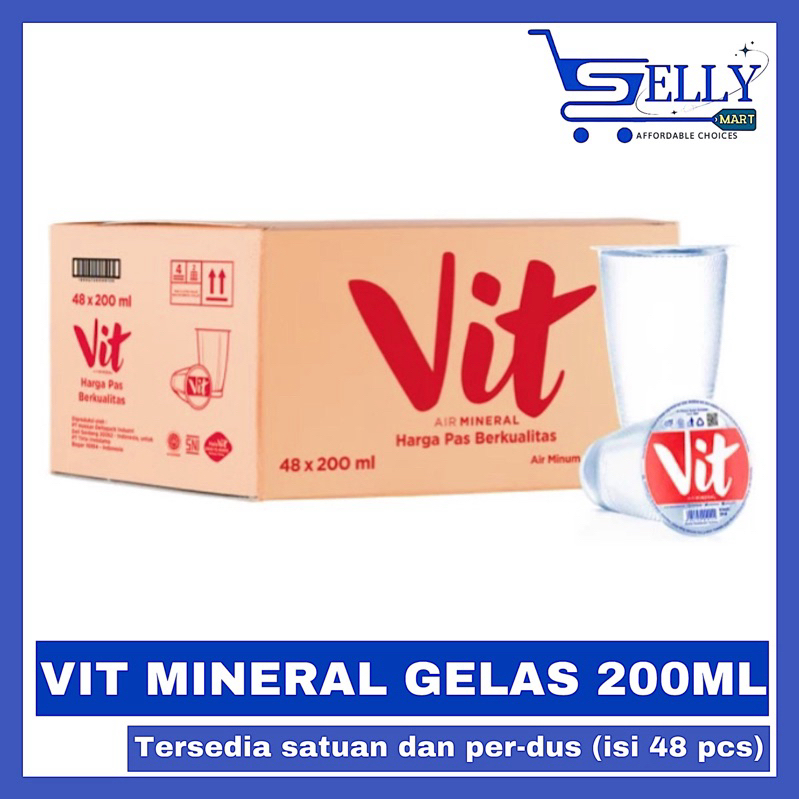 

VIT AIR MINERAL GELAS 200ML ISI 48 PCS (SATUAN DAN DUS)