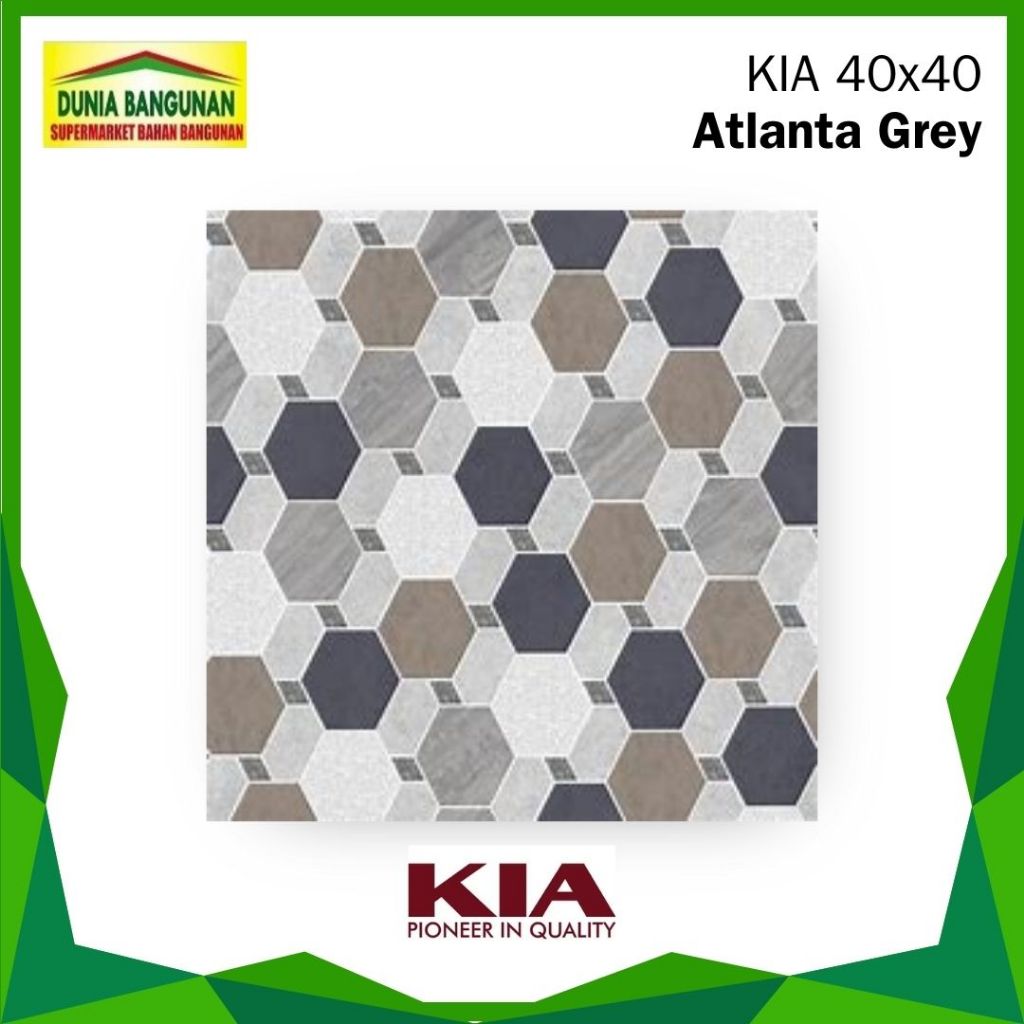 Keramik Platinum Atlanta Grey 40x40 Keramik Lantai