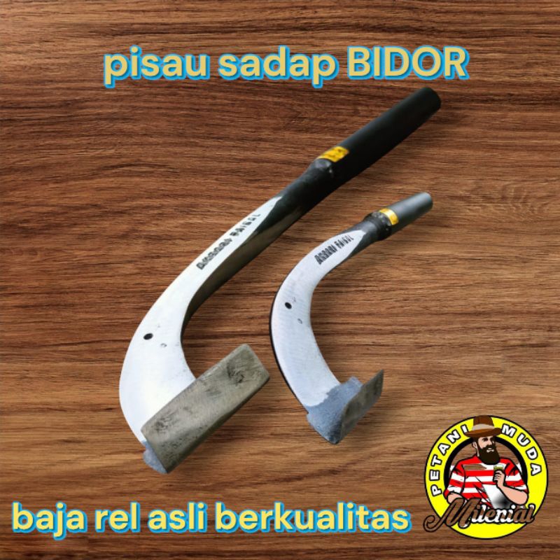 pisau sadap karet/pisau BIDOR baja rel asli