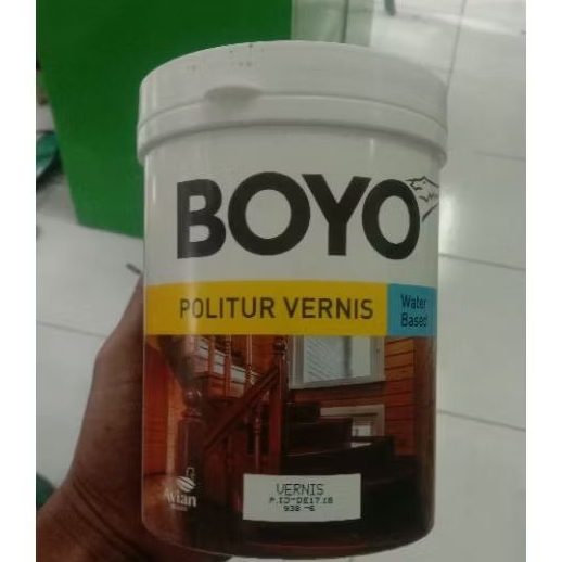 cat plitur kayu cap Boyo pelitur vernis waterbased politur warna jati dan vernis