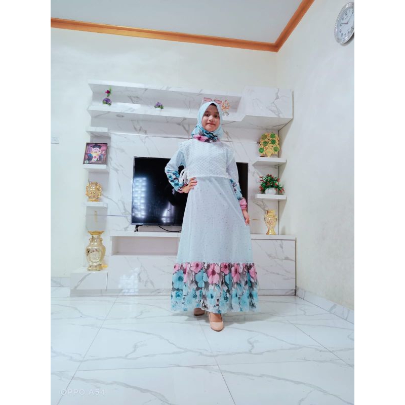 gamis rompi putih