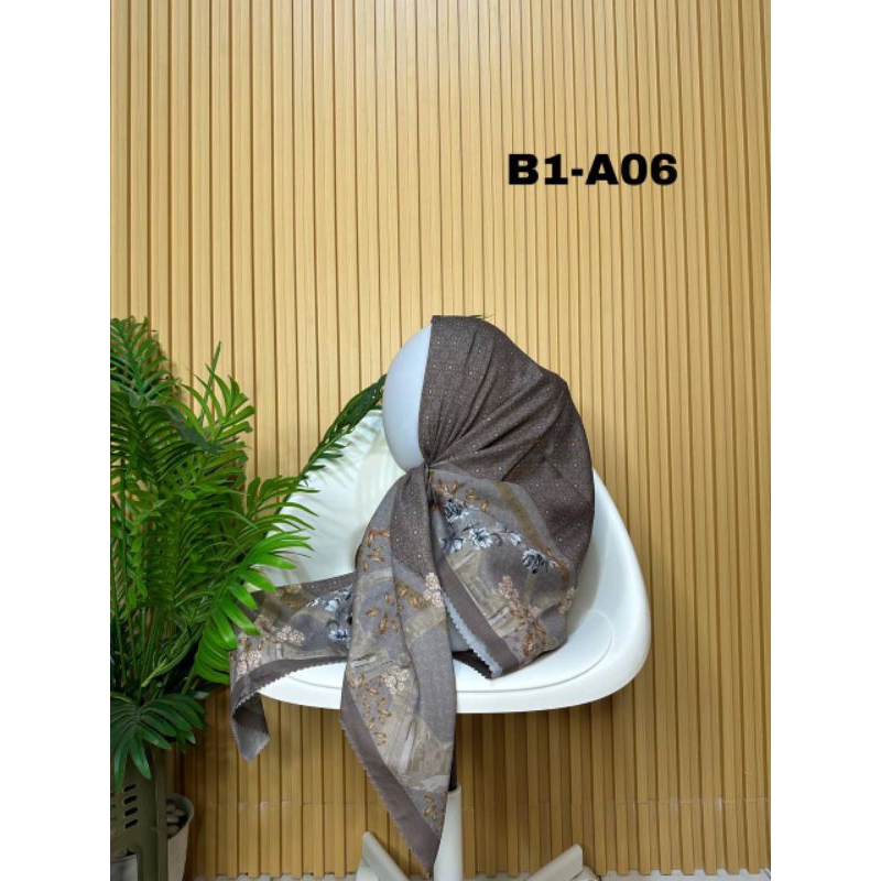 Hijab Segiempat Motif bahan Voal premium UK 110x110 by Oneres Collection