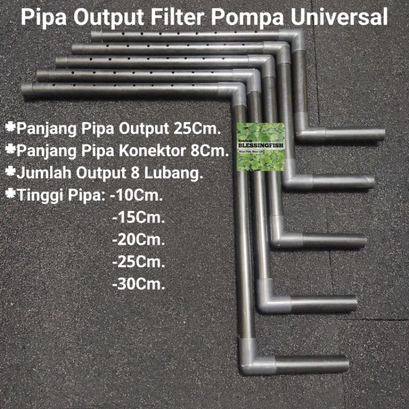 Pipa Output Filter Pompa Universal Panjang 25Cm Pipa Lubang Filter Aquarium Kolam Pipa Output Lubang