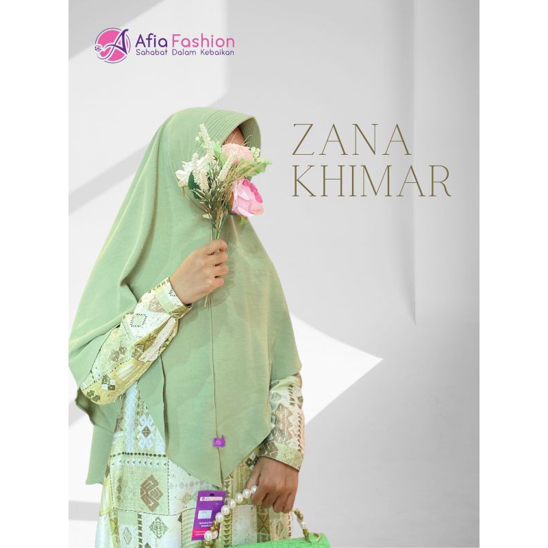 ZANA KHIMAR SAGE GREEN BY AFIA FASHION | KHIMAR INSTAN | JILBAB INSTAN SYARI BISA COD