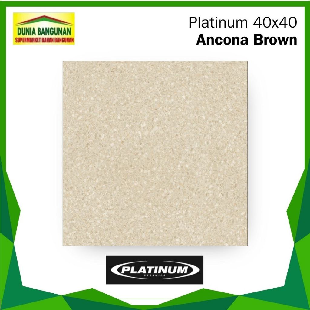 Keramik 40x40 Platinum Ancona Brown Keramik Kasar / Keramik Lantai 40x40 Brown/ Keramik Lantai Teras