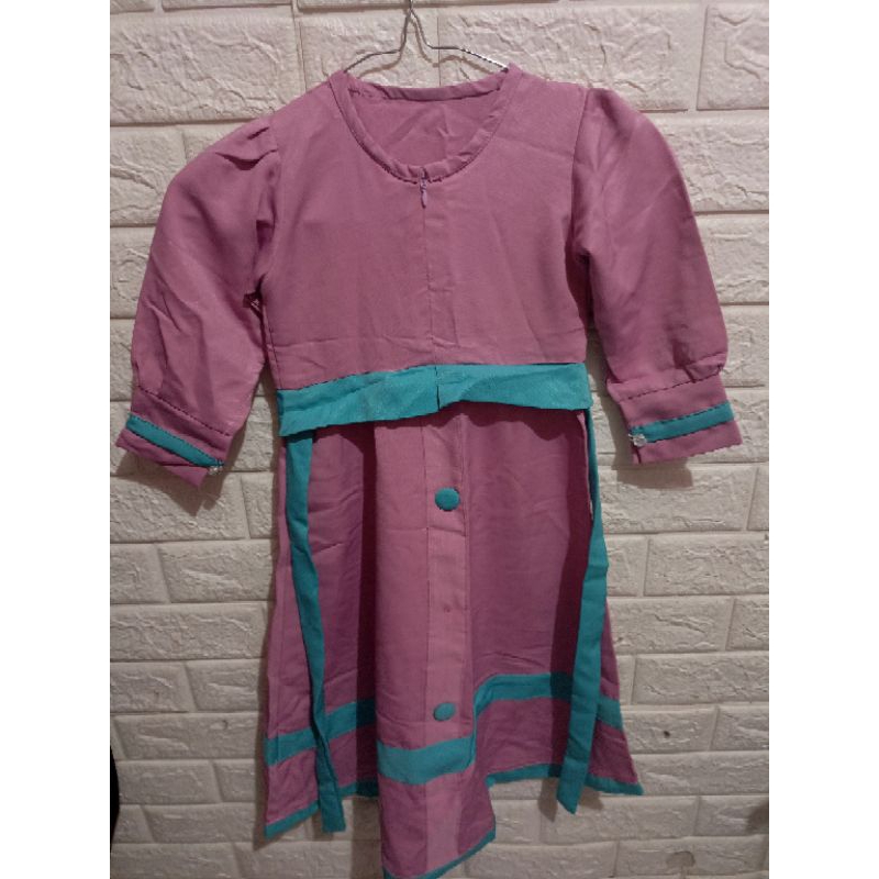 Preloved Gamis Anak Pink 3-5 Tahun (Like New)