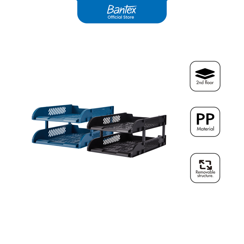 

Bantex Rak File Susun / File Tray / Letter Tray Bahan PP | 2 Susun BJ7632