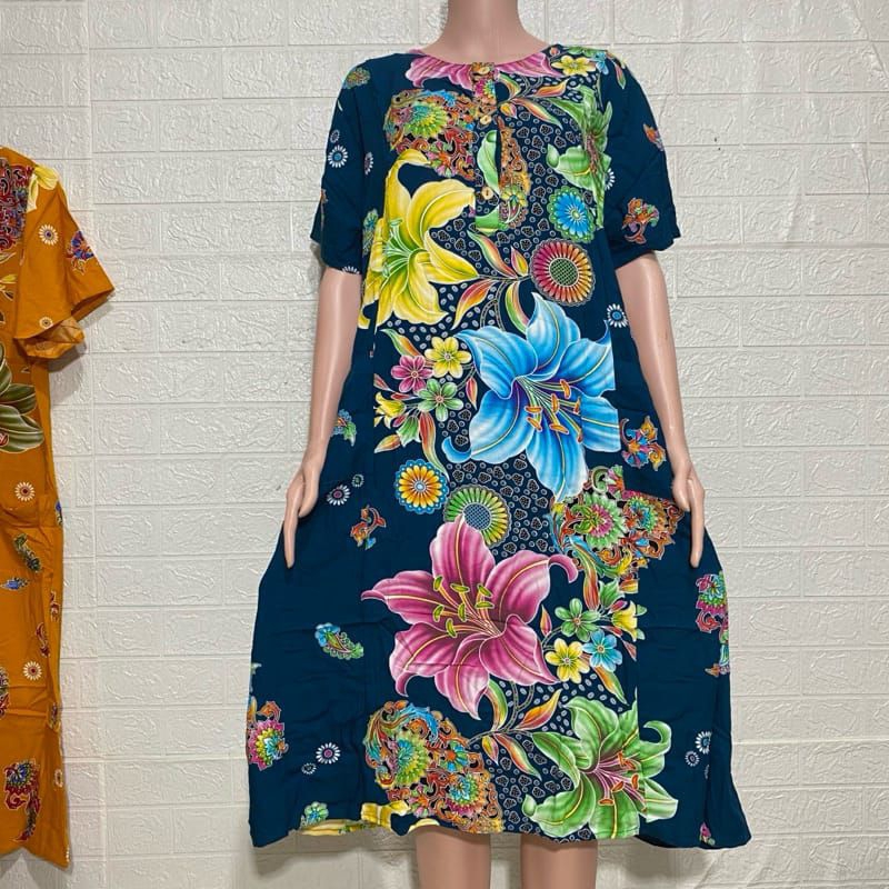 DASTER 04 KENCANA UNGU LEBEL BIRU DASTER BATIK KENCANA UNGU JUMBO LD 120 CM