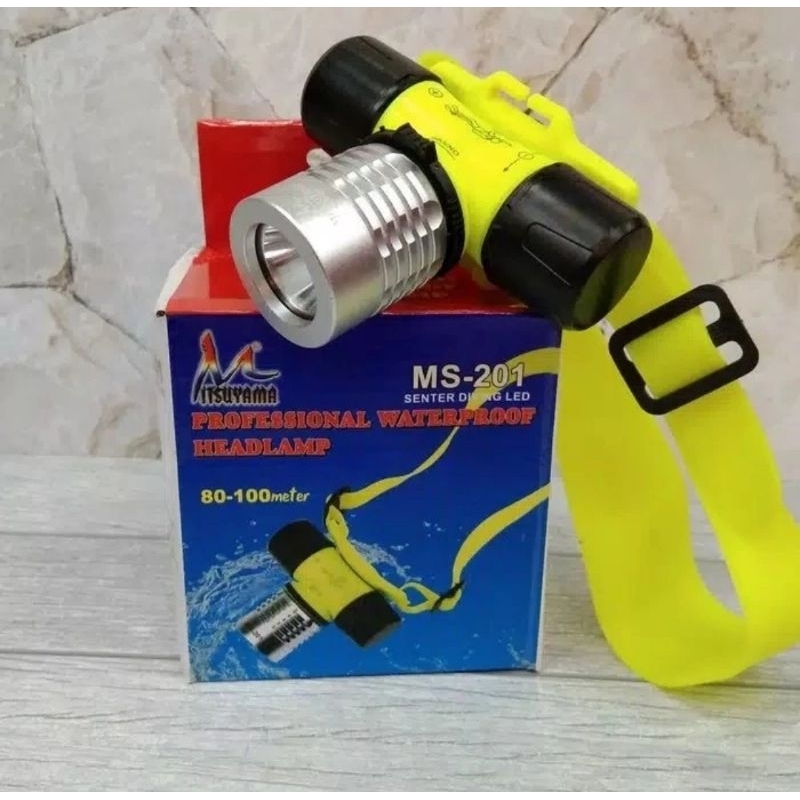 senter kepala selam grand lamp diving ms-201 mitsuyama senter menyelam
