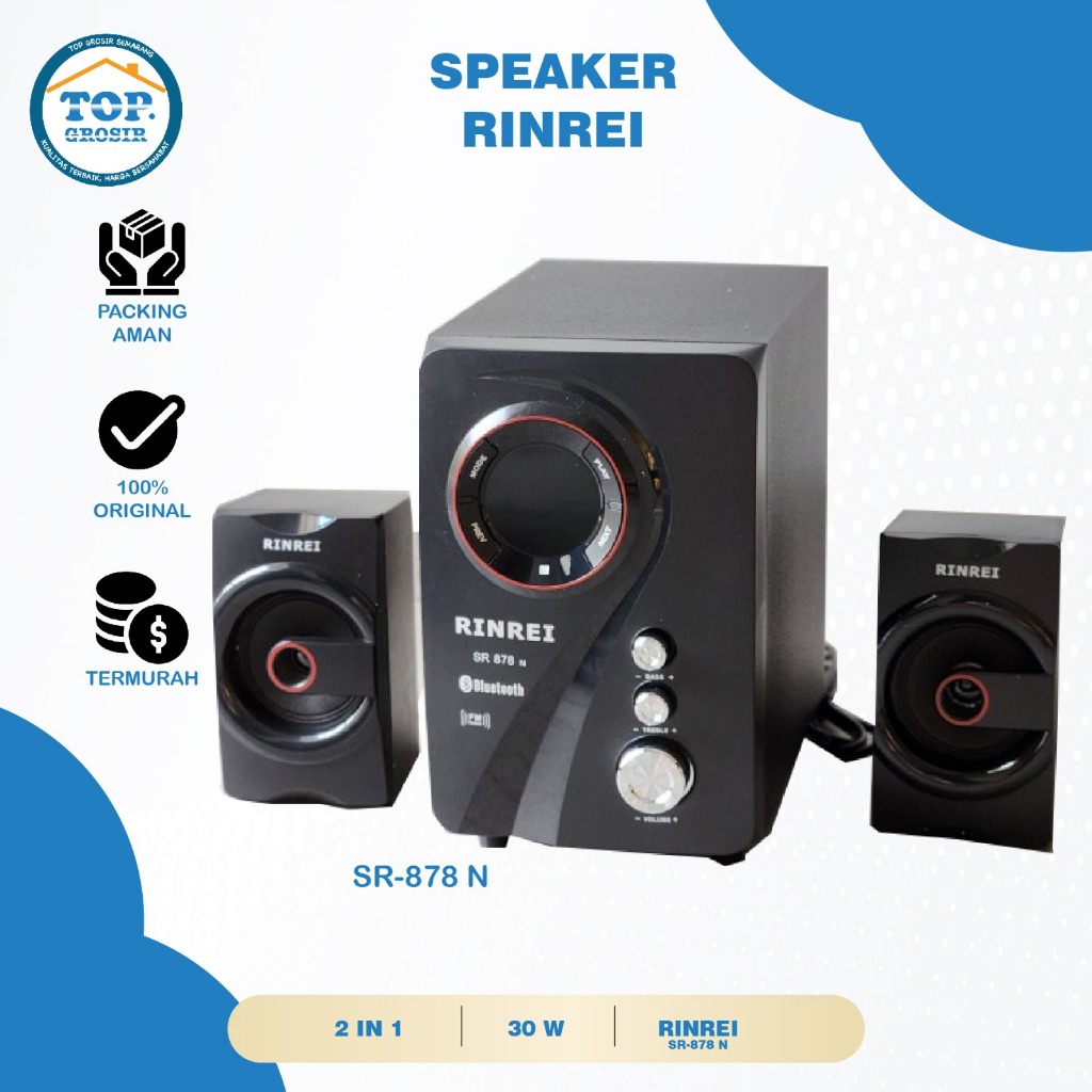 PROMO SPEAKER BLUETOOTH RINREI SR-878 N/ SR878N/ SR 878 N TERBARU TERMURAH REKOMENDASI SEMARANG