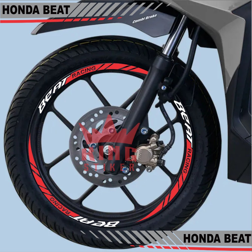 Stiker Motor Velg Honda Beat Cutting Sticker List Pelek Variasi Aksesoris Keren Terbaru