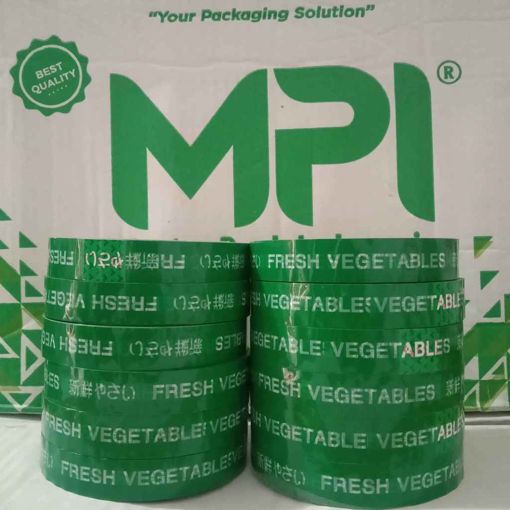 

1 Lusin / 12 Pcs - Lakban Isolasi Sayur Fresh Vegetables 18 mm x 50 Meter - Lakban Sayur Fresh