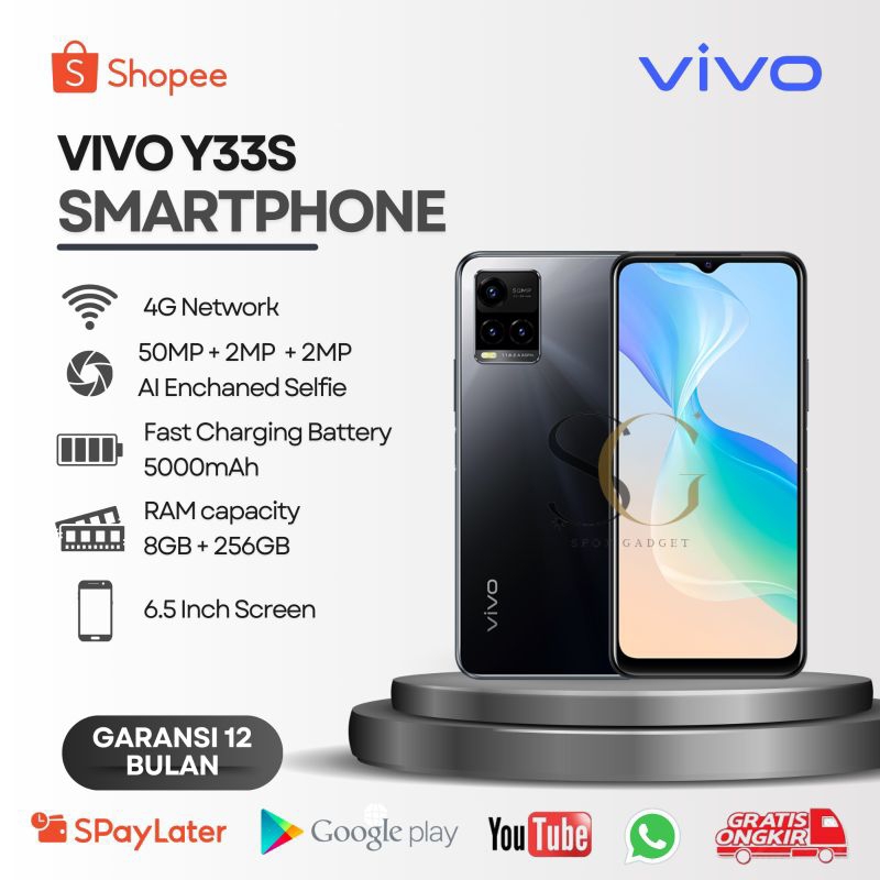 VIVO Y33S RAM 8/256 BERGARANSI DAN FULLSET