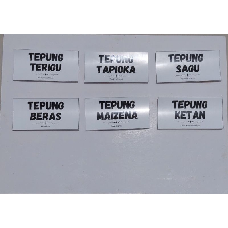 

Stiker Label Tepung Anti Luntur isi 6 pcs