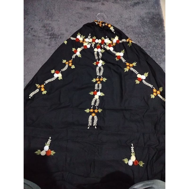 Indah_collection mukena bordir terusan motif air mata ibu
