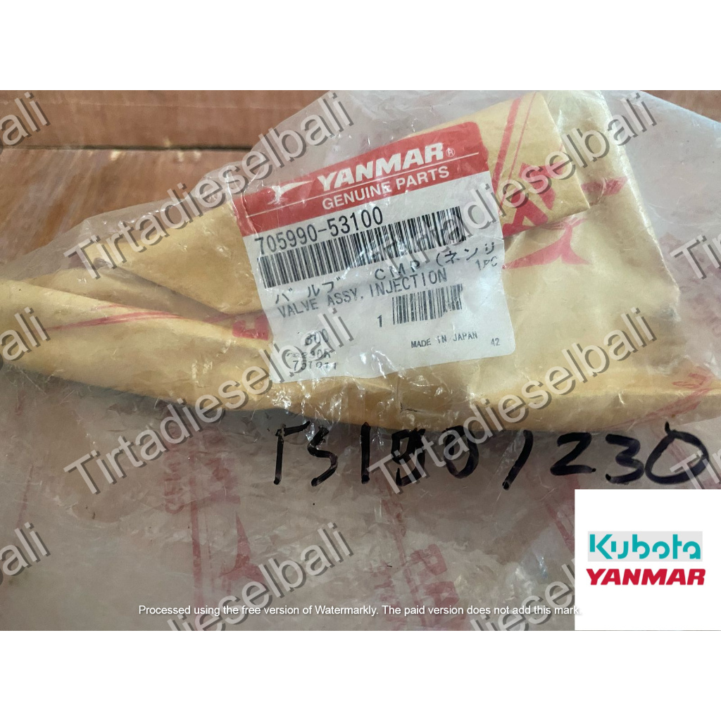 YANMAR INJECTOR NOZZLE  ASSY HOLDER NOZEL NOSEL TS 190 / 230 705990-53100 ORIGINAL