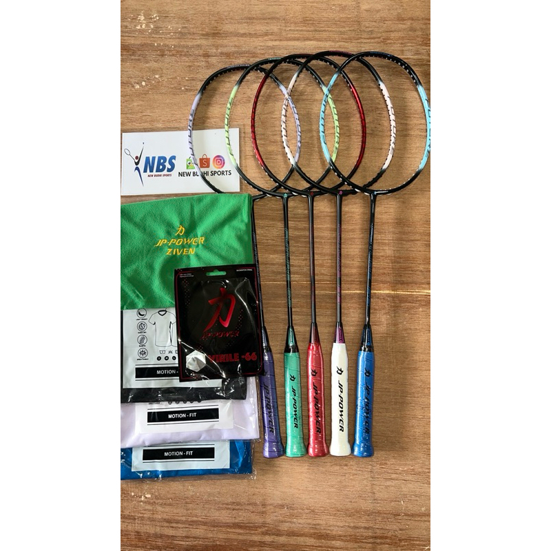 RAKET BADMINTON JP POWER FUTURE ORIGINAL BONUS TAS SENAR KAOS GRIP