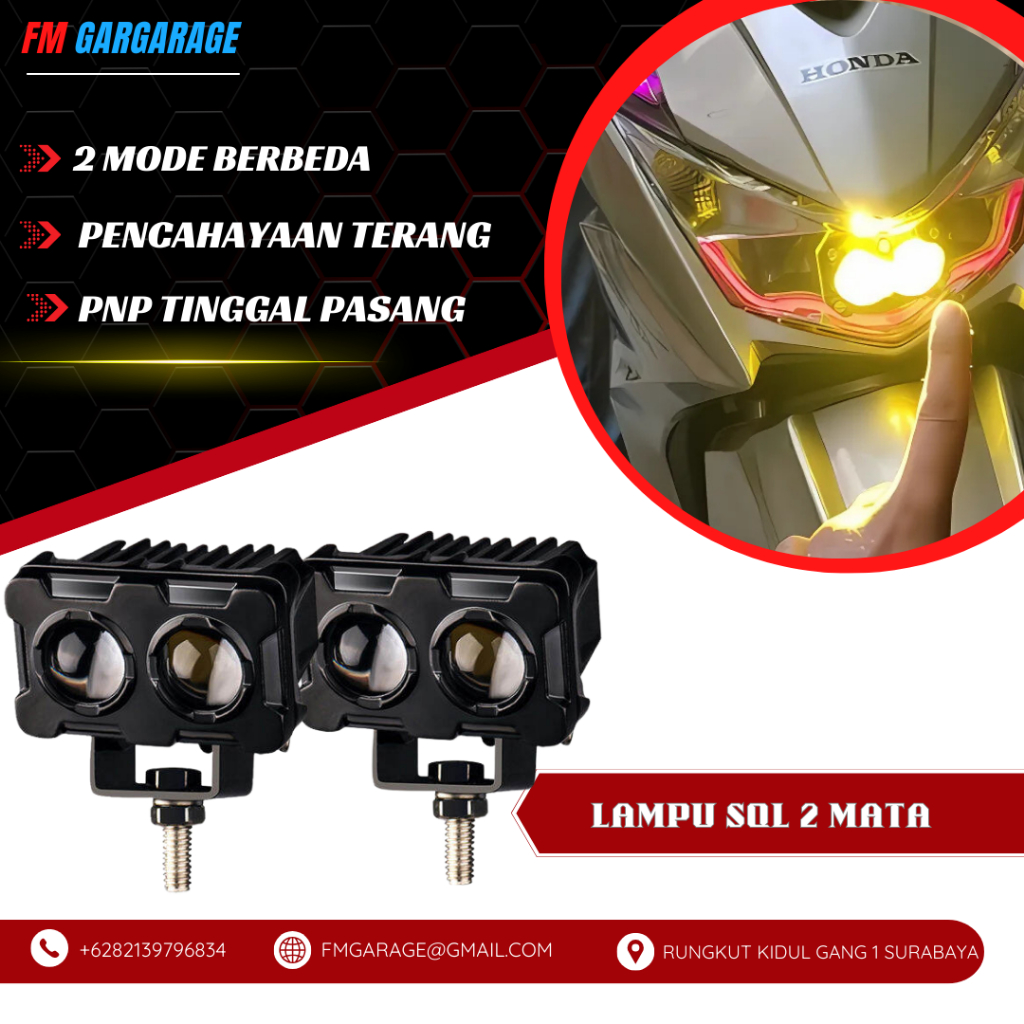 LAMPU LED SQL 2 MATA
