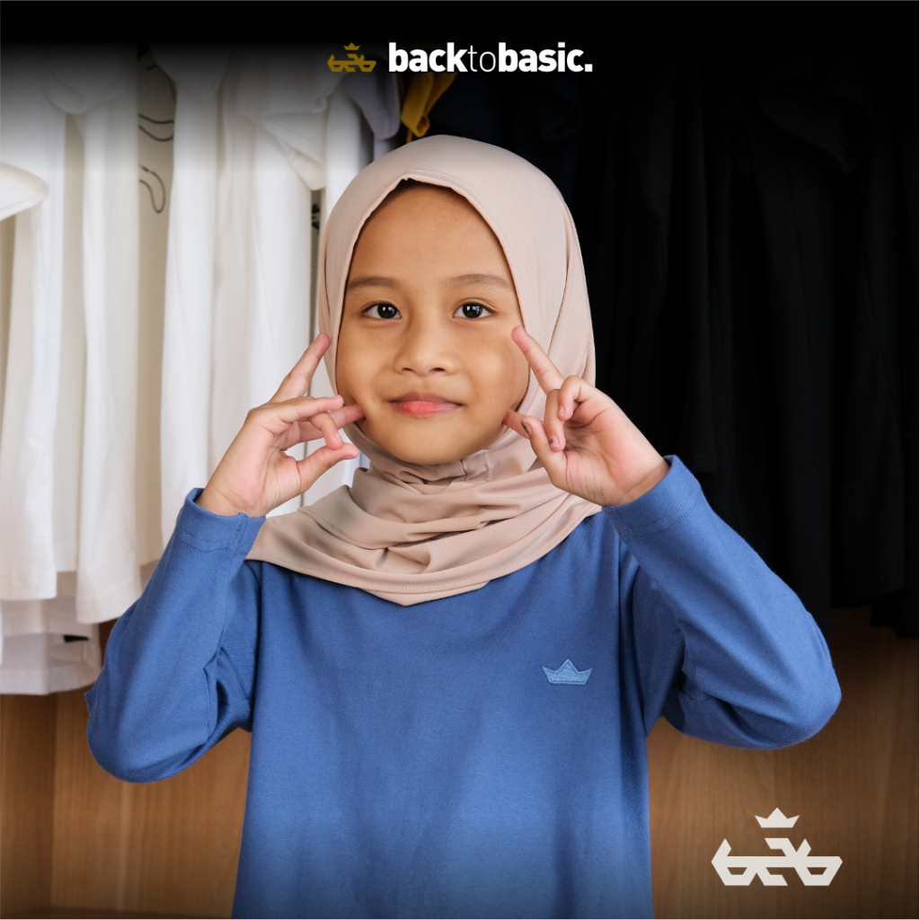 BackToBasic - Kaos Tunik Anak Perempuan Atasan Kaos Polos Anak Muslimah - Tunik Anak Perempuan