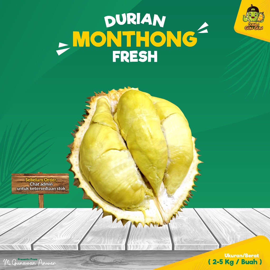 Durian Monthong Nusantara Fresh Buah Utuh Duren Montong Utuh