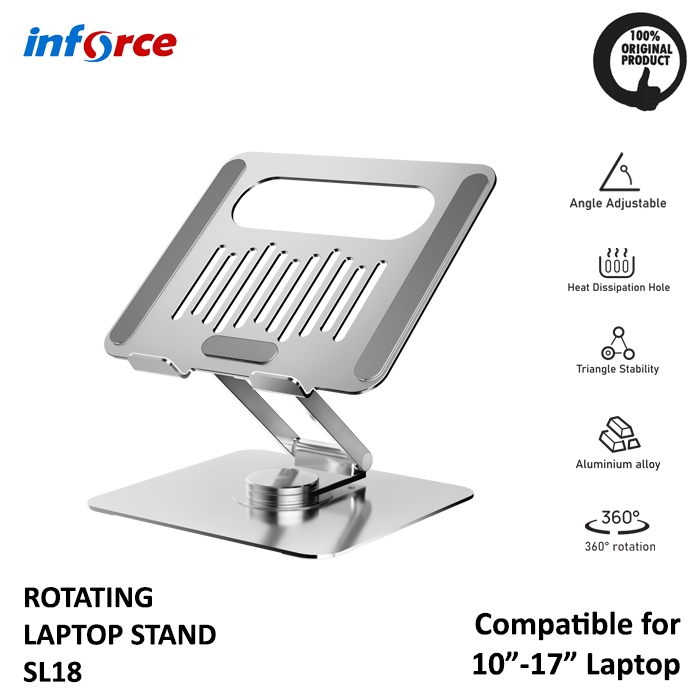 Inforce Rotating Laptop Stand SL18 360 Derajat Laptop Stand Holder 360 Derajat Tablet Stand Holder