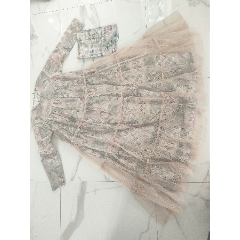 gamis anak satin tile