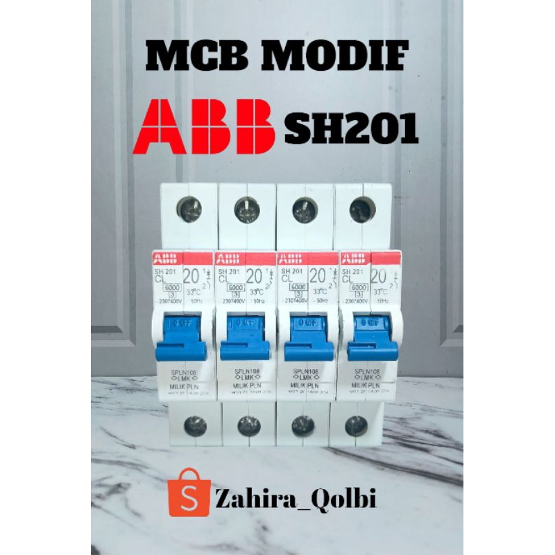 MCB ABB SH 201 MCB MODIF ANTI JEGLEK 2A Modif 50A / 2A Modif 35A Request amper