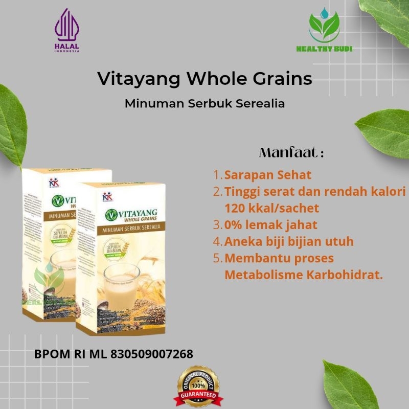 

Vitayang Whole Grains Sereal Efektif Untuk Menurunkan Diabetes 2 Box x 15 Sachet