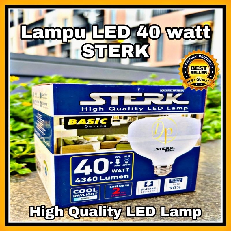 Lampu 40 watt LED STERK BASIC Tbulb cahaya putih 6500k