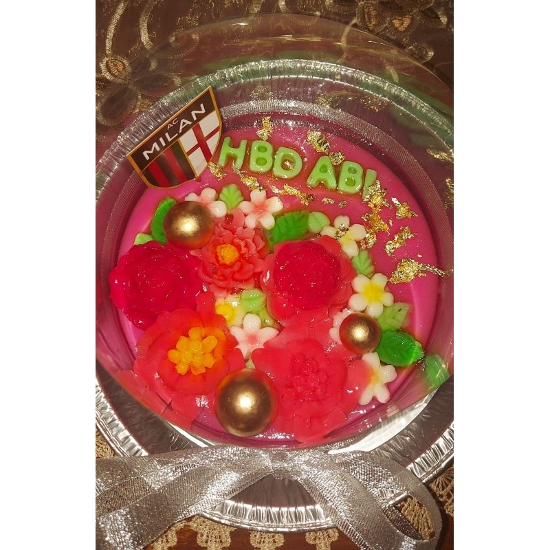 

Puding bunga 3D diameter 15 cm