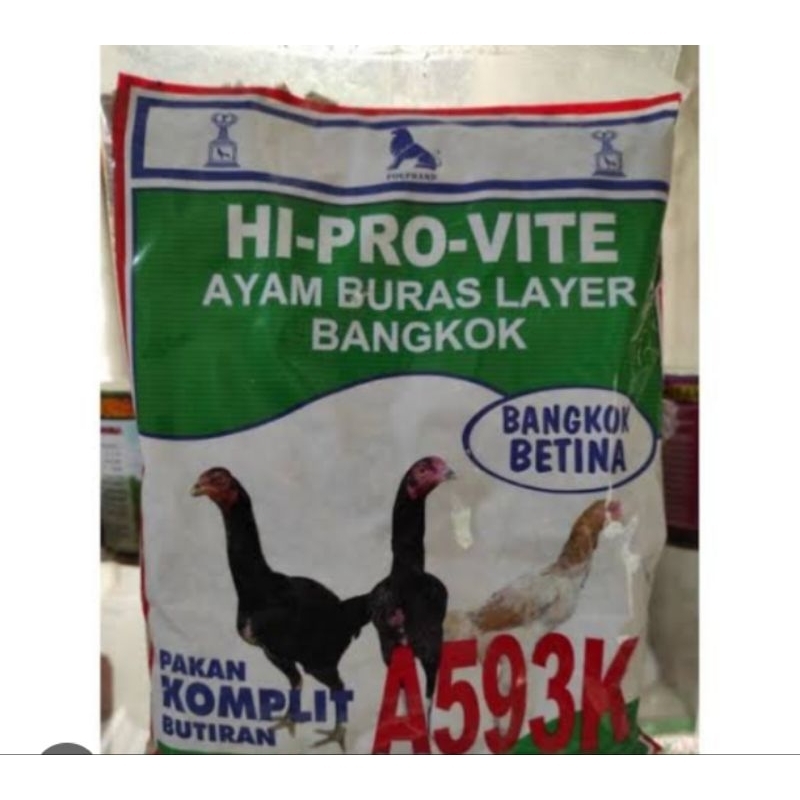 593 Pakan Ayam Buras Bangkok Betina A593K Hi Pro Vite