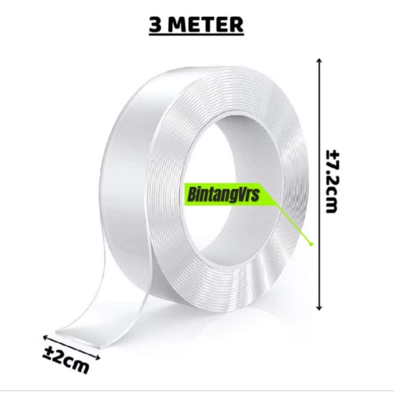 

Double tape Nano multifungsi 2sisi super lengket(1M, 3M, 5M)