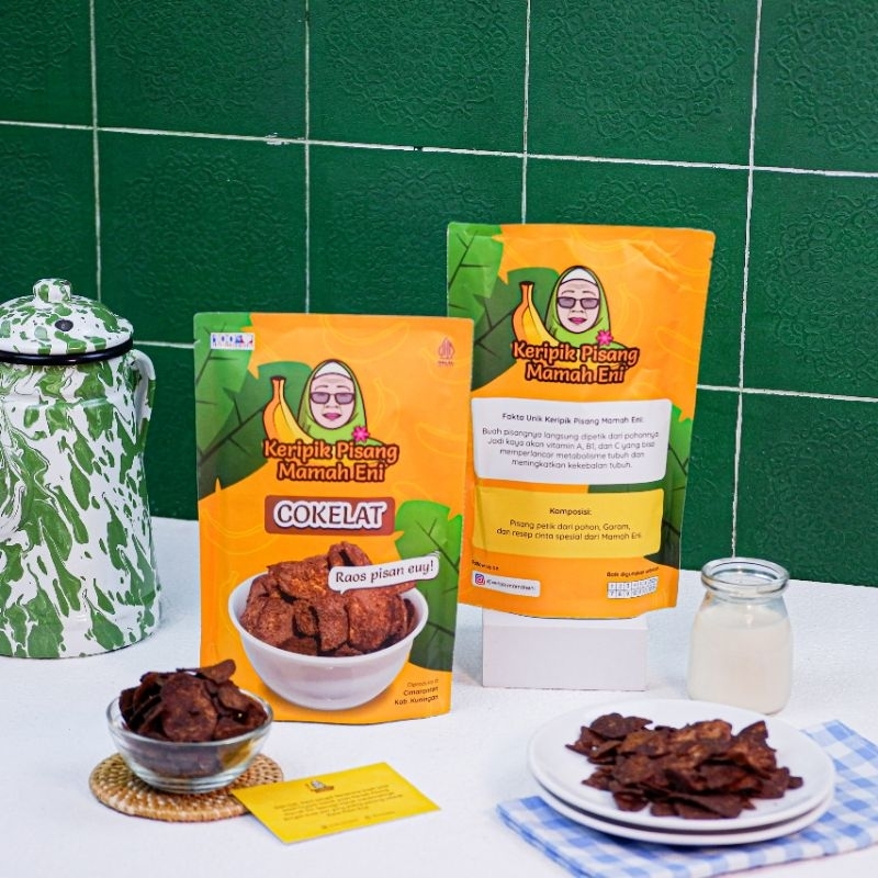 

Keripik Pisang Mamah Eni Cokelat 100 gram