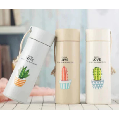 BOTOL KACA KAKTUS/BOTOL MINUM KACA MOTIF KAKTUS LOVE/BOTOL KACA EASTETIK/BOTOL MINUM KACA KEKINIAN/B