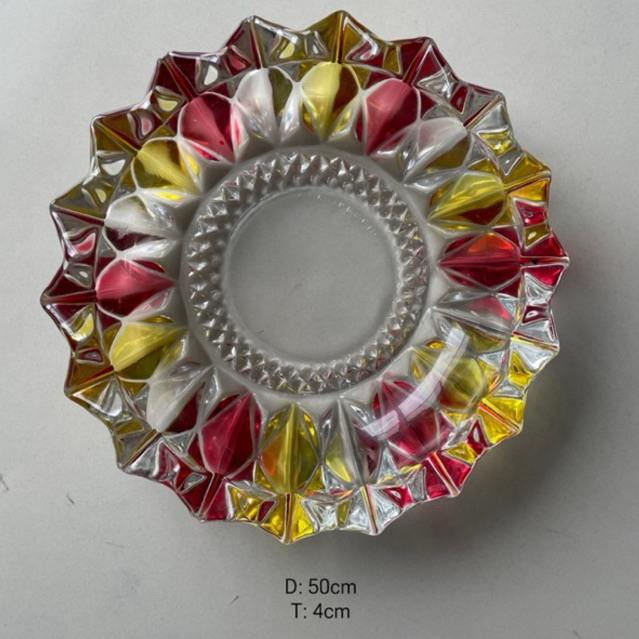 Asbak Kaca Kristal Rainbow Antik / Pajangan Sale