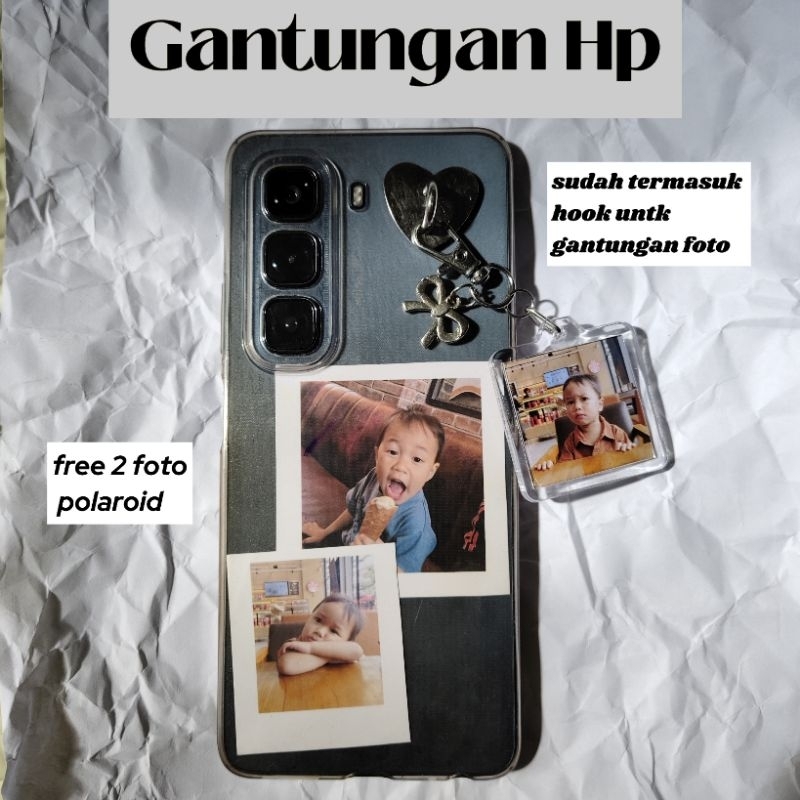 Gantungan hp custom foto/ hook hp