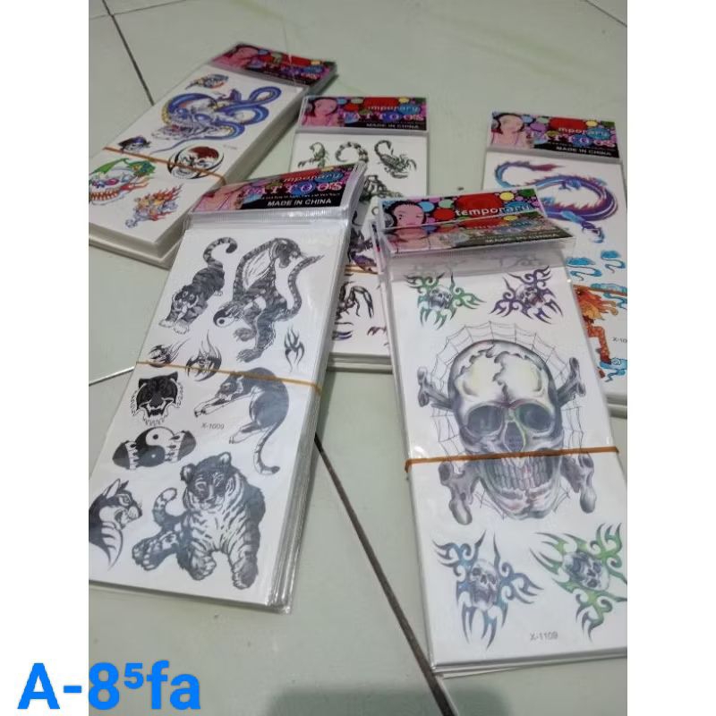 ISI 20 TATO AIR TEMPEL BESAR UKURAN 8X17