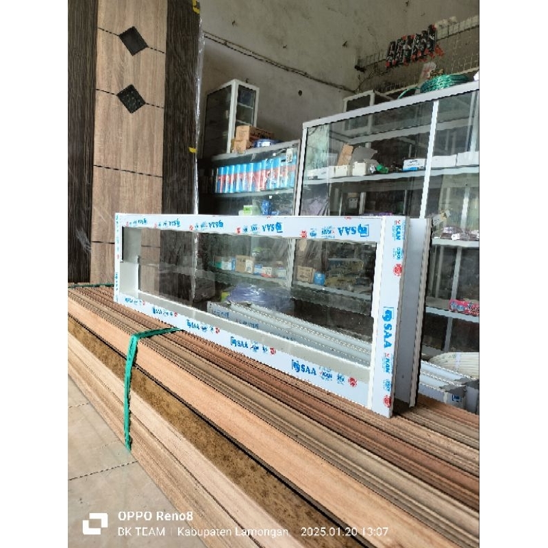 Jendela aluminium boven zig zag