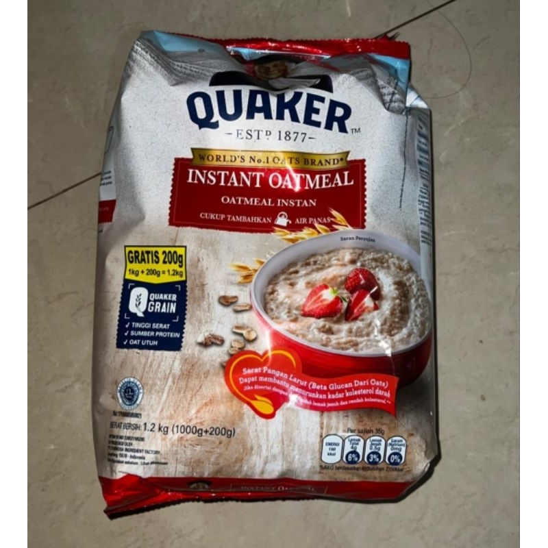 

QUAKER INSTAN 1 Kg + BONUS 200g [OAT MEAL]