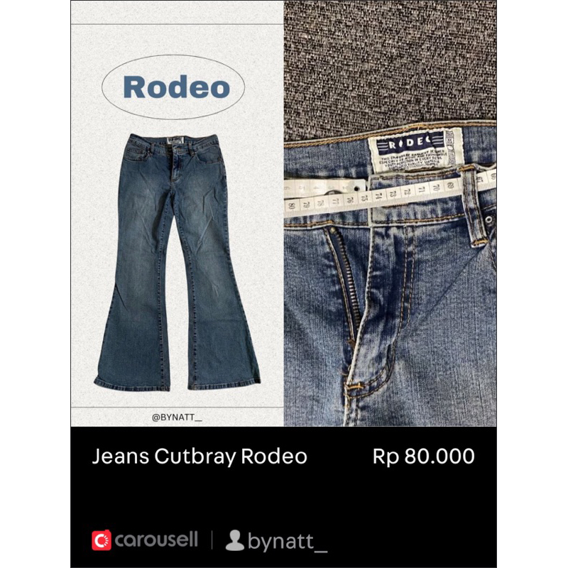 Jeans Cutbray Rodeo (carousell)