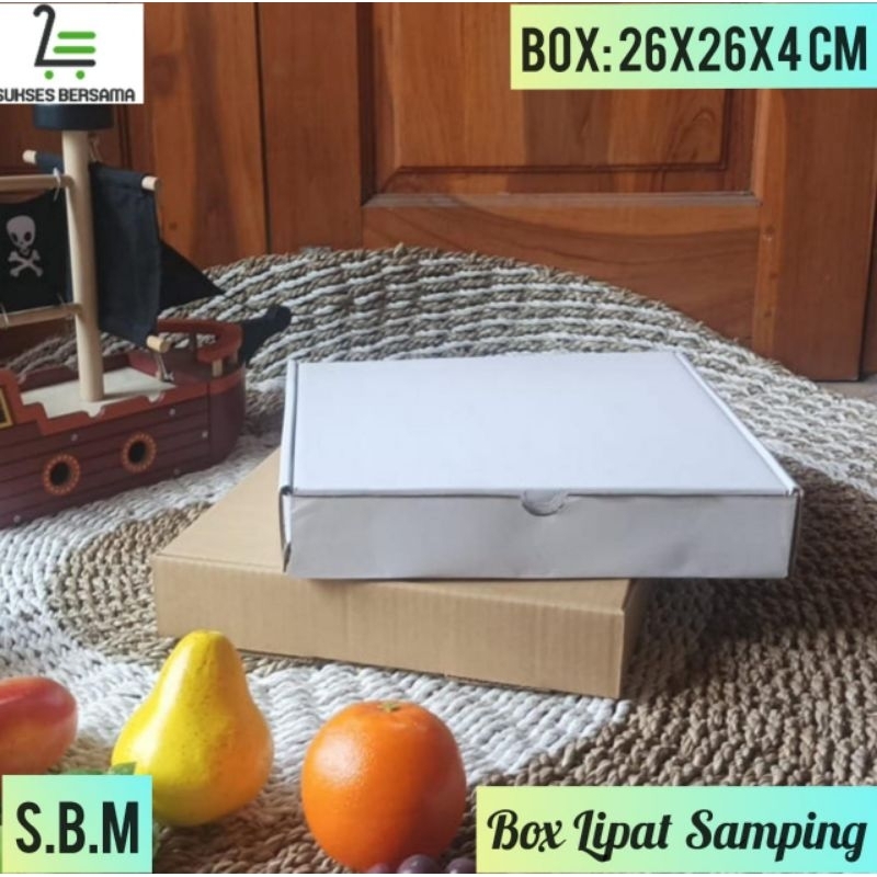 

Box 26x26x4cm (Lipat Samping) Kardus/Pizza/Hampers/Paking